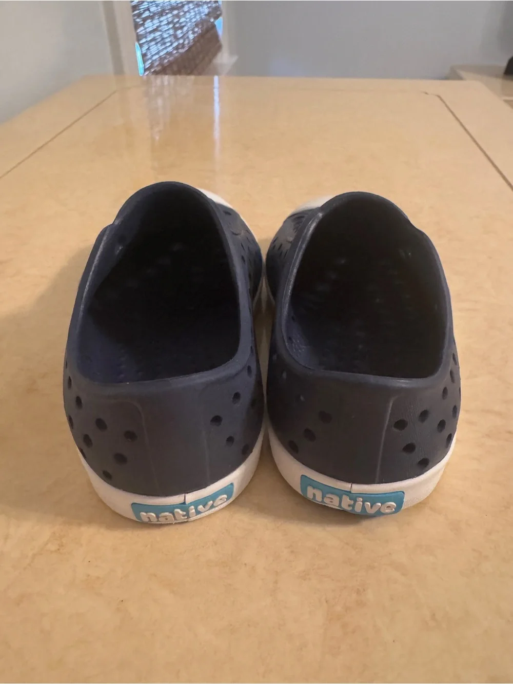 Native Shoes toddler size 7 Navy Slip-On Water Shoes with White Toe